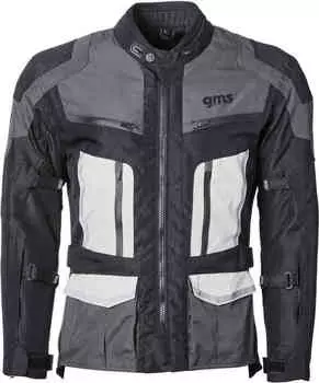 Водонепроницаемая мотоциклетная текстильная куртка GMS Tigris gms, черный/серый/белый
