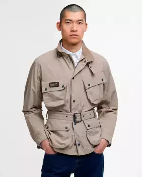 Водонепроницаемая мужская куртка с четырьмя карманами Barbour International, бежевый