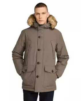 Водонепроницаемая мужская парка с капюшоном Timberland, коричневый