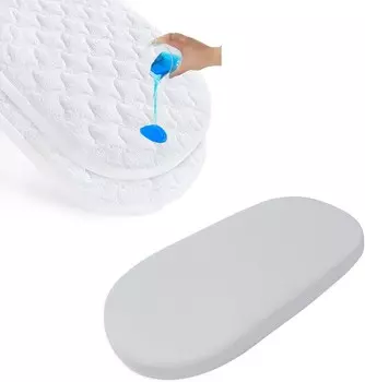 Водонепроницаемая наматрасница для детской люльки и простыня для люльки из 100% хлопка (серая), 16 x 32 дюйма Magik & Kover, Gray