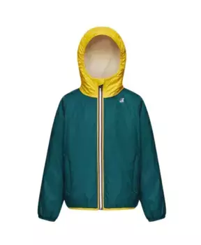 Водонепроницаемая нейлоновая куртка с плюшевой подкладкой K-Way, зеленый