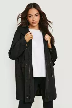 Водонепроницаемая парка для беременных boohoo, черный