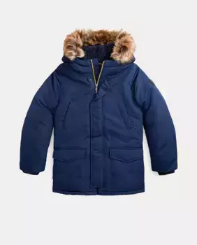 Водонепроницаемая парка для мальчика темно-синего цвета Polo Ralph Lauren