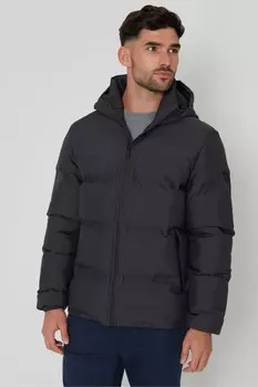 Водонепроницаемая стеганая куртка с капюшоном Threadbare, серый