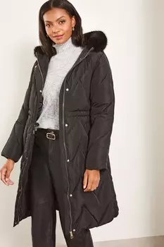 Водонепроницаемая стеганая парка с подкладкой Lipsy, черный