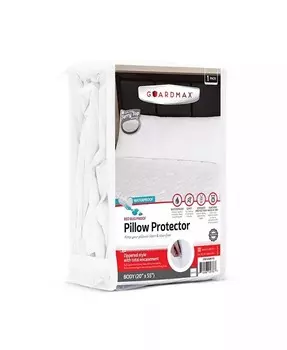 Водонепроницаемая защитная подушка из махрового хлопка с застежкой-молнией, размер тела — белый (1 упаковка) Guardmax, белый