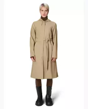 Водонепроницаемая женская куртка трапециевидного силуэта удлиненной формы W Rains, цвет Camel