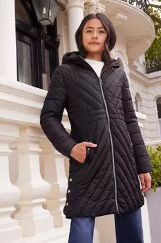 Водонепроницаемое длинное пальто средней толщины (3 16 лет) Lipsy, черный