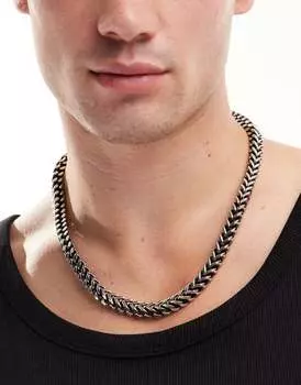 Водонепроницаемое колье на плоской цепочке из бронзы ASOS DESIGN из нержавеющей стали