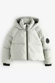 Водонепроницаемое короткое фирменное пуховое пальто Baker By Ted Baker, серый