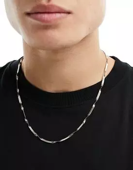 Водонепроницаемое серебряное колье-цепочка из нержавеющей стали ASOS DESIGN