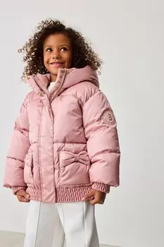 Водонепроницаемое утепленное пальто с карманами бантиками Baker By Ted Baker, розовый