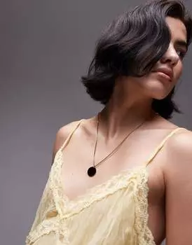 Водонепроницаемое золотое колье-подвеска из нержавеющей стали Topshop Phineas