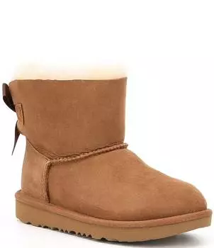 Водонепроницаемые ботинки UGG для девочек Mini Bailey Bow II (молодежные), коричневый