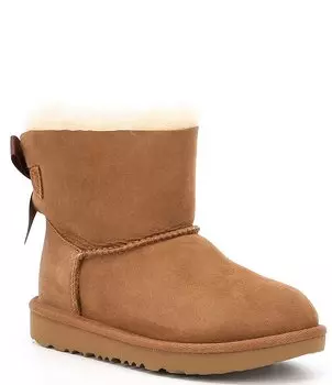 Водонепроницаемые ботинки UGG Mini Bailey Bow II для девочек (для малышей), коричневый