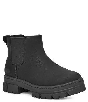 Водонепроницаемые кожаные ботинки челси для девочек Ashton UGG (молодежная), черный
