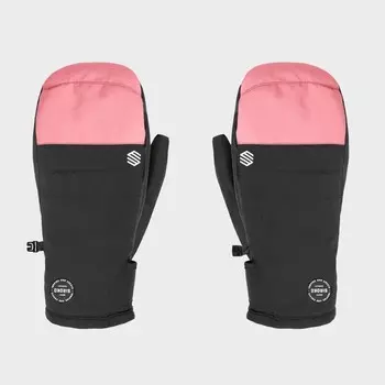 Водонепроницаемые лыжные перчатки Siroko, цвет black/pink