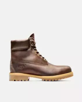 Водонепроницаемые мужские ботинки Timberland Premium 6 дюймов темно-коричневого цвета