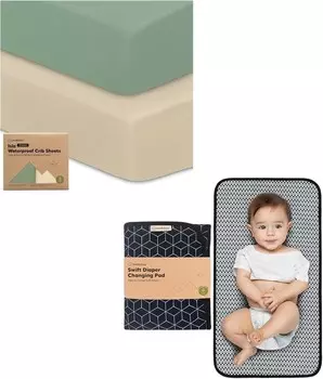 Водонепроницаемые простыни для детской кроватки Keababies для мальчиков и девочек