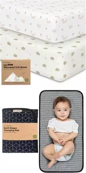 Водонепроницаемые простыни для детской кроватки Keababies для мальчиков и девочек