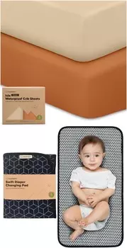 Водонепроницаемые простыни для детской кроватки Keababies для мальчиков и девочек