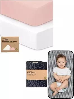 Водонепроницаемые простыни для детской кроватки Keababies для мальчиков и девочек