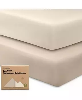 Водонепроницаемые простыни для кроватки для мальчиков и девочек, 2 шт. Простыня для детской кроватки, водонепроницаемые защитные простыни для матраса в кроватке Keababies, розовый