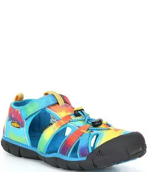 Водонепроницаемые сандалии Keen Kids' Seacamp II CNX Tie-Dye (подростковые), синий