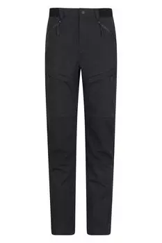 Водонепроницаемые треккинговые брюки с эластичной резинкой на талии «Джунгли» короткой длины Mountain Warehouse, черный