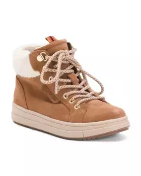Водонепроницаемые замшевые кроссовки Rebecca (Little Kid, Big Kid) Geox, цвет Whiskey