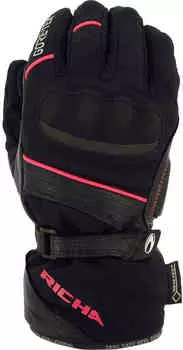 Водонепроницаемые женские мотоциклетные перчатки Diana Gore-Tex Richa, черный/розовый