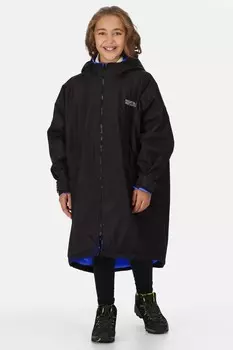 Водонепроницаемый детский халат на флисовой подкладке Regatta, черный