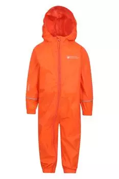 Водонепроницаемый комбинезон от дождя с капюшоном и лужей Mountain Warehouse, оранжевый
