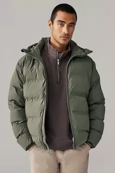 Водонепроницаемый термосварной пуховик с капюшоном Next, зеленый