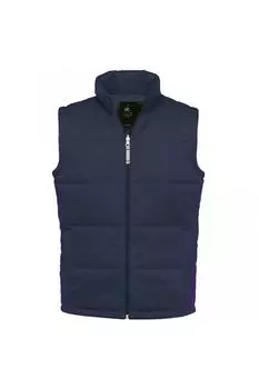 Водонепроницаемый жилет с полной молнией B&C, темно-синий