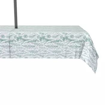 Водоотталкивающая, для наружного использования, 100% полиэстер, 60x120 дюймов, зеленые садовые цветы