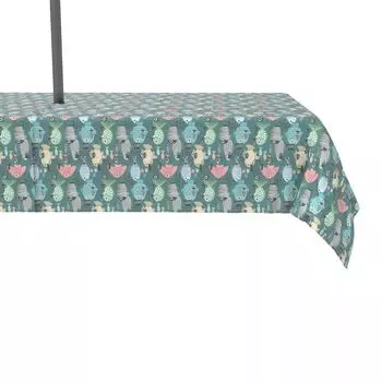 Водоотталкивающая, для наружного использования, 100 % полиэстер, 60x120 дюймов, абстрактная рыба