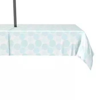 Водоотталкивающая, для наружного использования, 100 % полиэстер, 60x120 дюймов, каракули в синий горошек