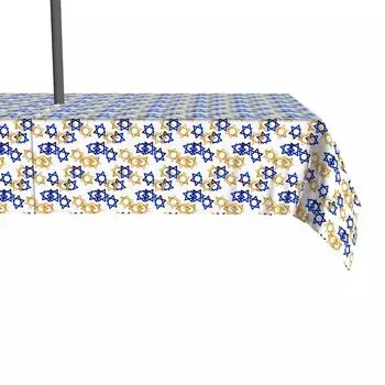 Водоотталкивающая, для наружного использования, 100 % полиэстер, 60x104 дюйма, декор Star of David