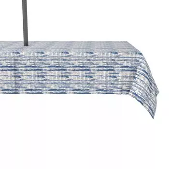 Водоотталкивающая, для наружного использования, 100 % полиэстер, 60x120 дюймов, синяя полоска батика