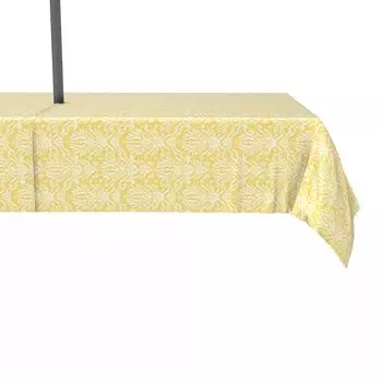 Водоотталкивающая, для наружного использования, 100% полиэстер, 60x120 дюймов, желтый дамасский узор Keyhole