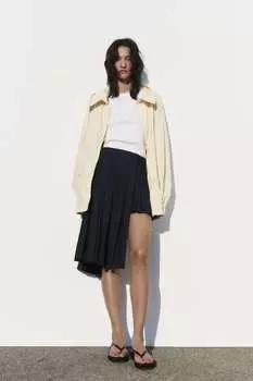 Водоотталкивающая куртка из нейлона ZARA, экру