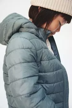Водоотталкивающая куртка-пуховик H&M, бирюзовые