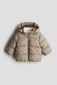 Водоотталкивающая куртка-пуховик H&M, бирюзовый