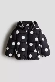 Водоотталкивающая куртка-пуховик H&M, черный