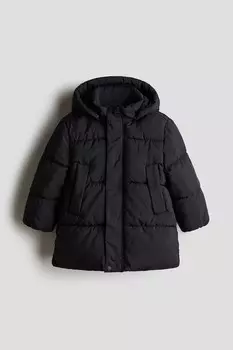 Водоотталкивающая куртка пуховик H&M, черный