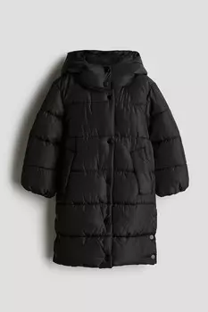 Водоотталкивающая куртка-пуховик H&M, черный