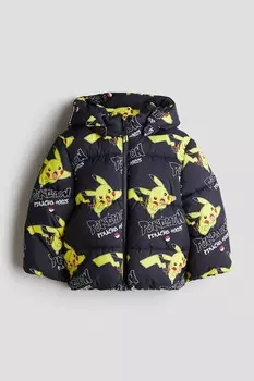 Водоотталкивающая куртка-пуховик H&M, черный