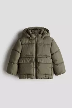 Водоотталкивающая куртка-пуховик H&M, зеленый