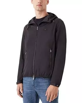 Водоотталкивающая куртка с капюшоном Essential Emporio Armani, синий